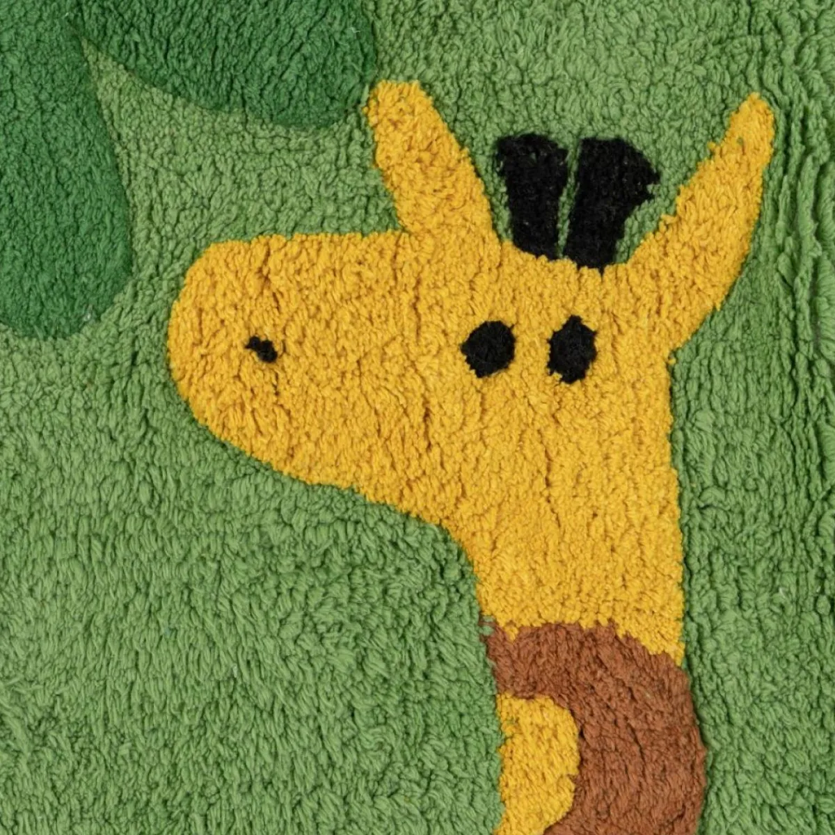 Hot MyMobel Alfombra animales verde algodón infantil 160 x 120 cm