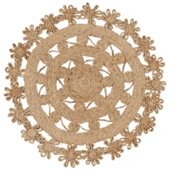 Sale MyMobel Alfombra natural yute decoración 120 x 120 cm