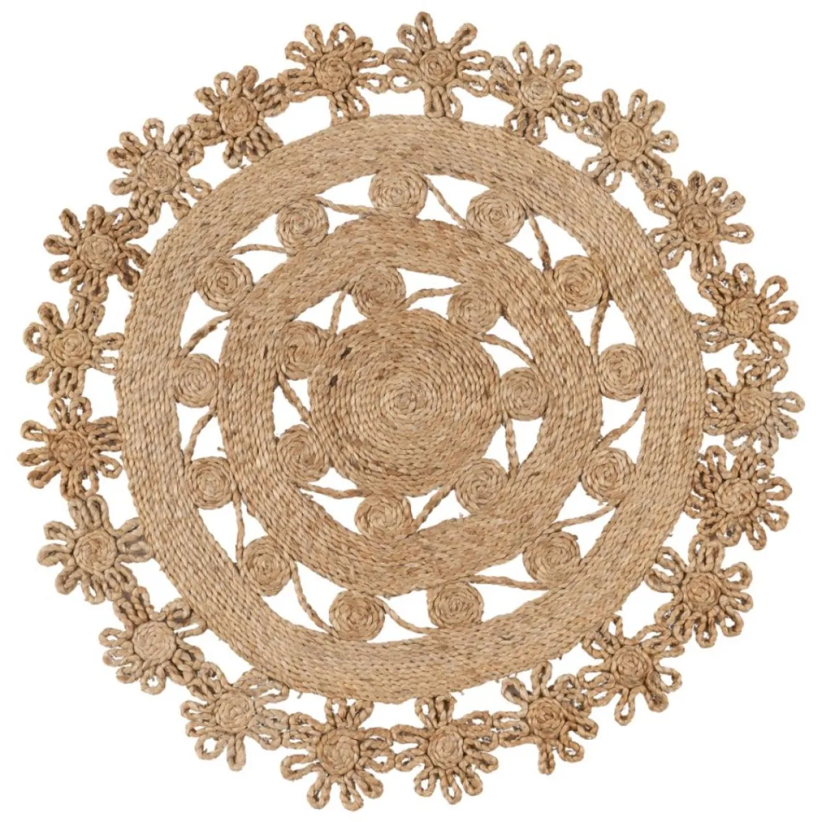 Sale MyMobel Alfombra natural yute decoración 120 x 120 cm