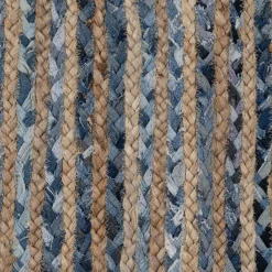 Discount MyMobel Alfombra natural-azul yute-algodón 230 x 160 cm
