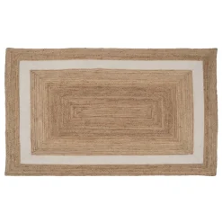 Sale MyMobel Alfombra natural-blanco yute decoración 290 x 200 cm