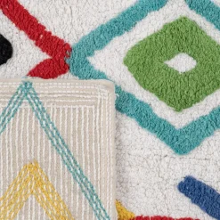 Online MyMobel Alfombra étnico algodón infantil 175 x 90 cm