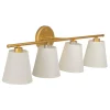 Hot MyMobel Aplique pared oro metal-tejido moderno 82 x 20 x 25 cm