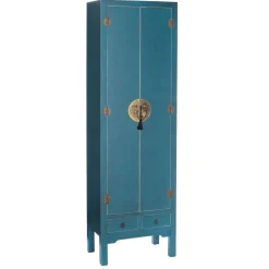 Sale MyMobel Armario 2 puertas y 2 cajones azul dm 55 x 33 x 185 cm