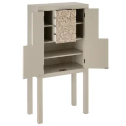 Best MyMobel Armario cabinet taupe dm salón 60 x 30 x 130 cm