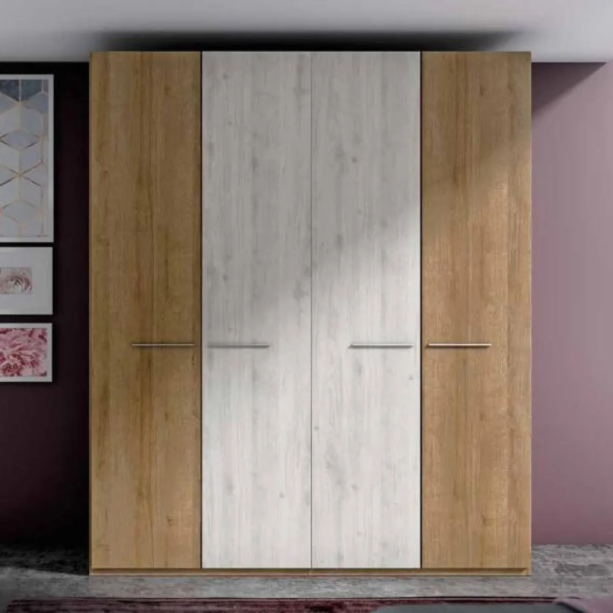 Hot MyMobel Armario con 4 puertas batientes BARI 54