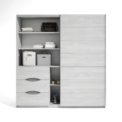 Outlet MyMobel Armario de puertas correderas gris EMEROT