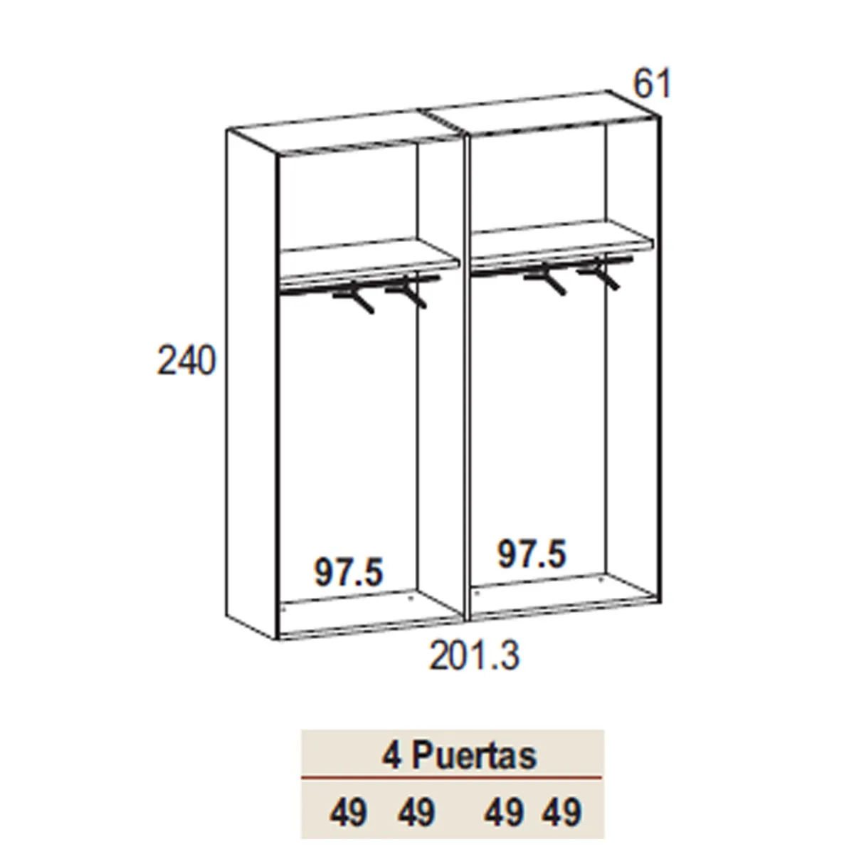 Hot MyMobel Armario MOKAI 063