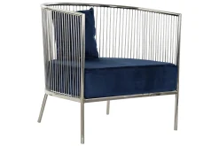 Online MyMobel Butaca acero poliester 66x69x70 azul marino