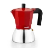 Online MyMobel CAFETERA ITALIANA MONIX M863109 INDUCTION INOX 9 TAZAS RED