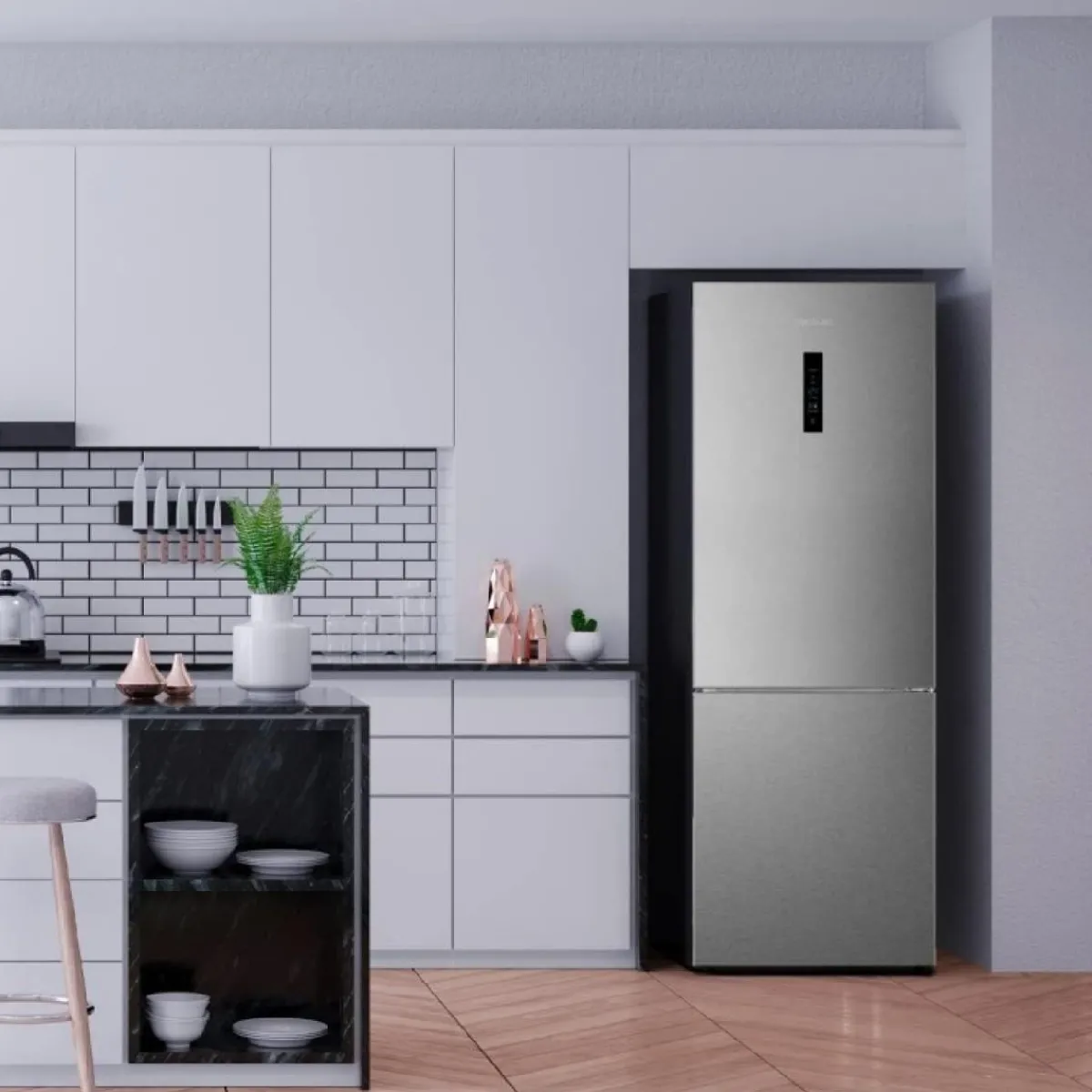 Clearance MyMobel Cecotec Frigoríficos combi Bolero CoolMarket Combi 495 Inox E