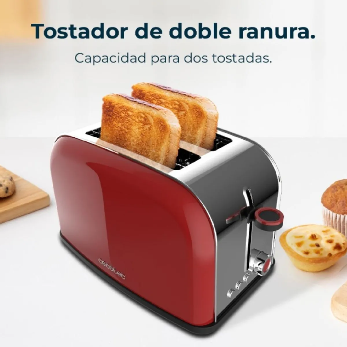 Online MyMobel Cecotec Tostadores verticales Tostador vertical Toastin time 850 Red