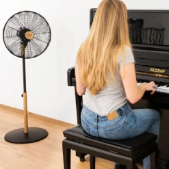 New MyMobel Cecotec Ventiladores de pie Ventilador de pie EnergySilence 600 Woodstyle