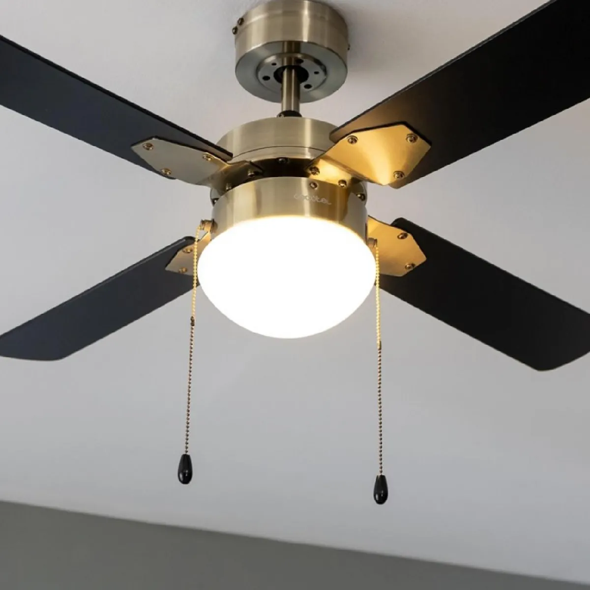 Clearance MyMobel Cecotec Ventiladores de techo con luz EnergySilence Aero 450 GoldBlack