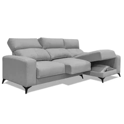 Fashion MyMobel Chaise longue KARLON Gris