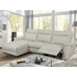 Outlet MyMobel Chaiselongue modelo ADANA Izquierda vista de frente Piel beige