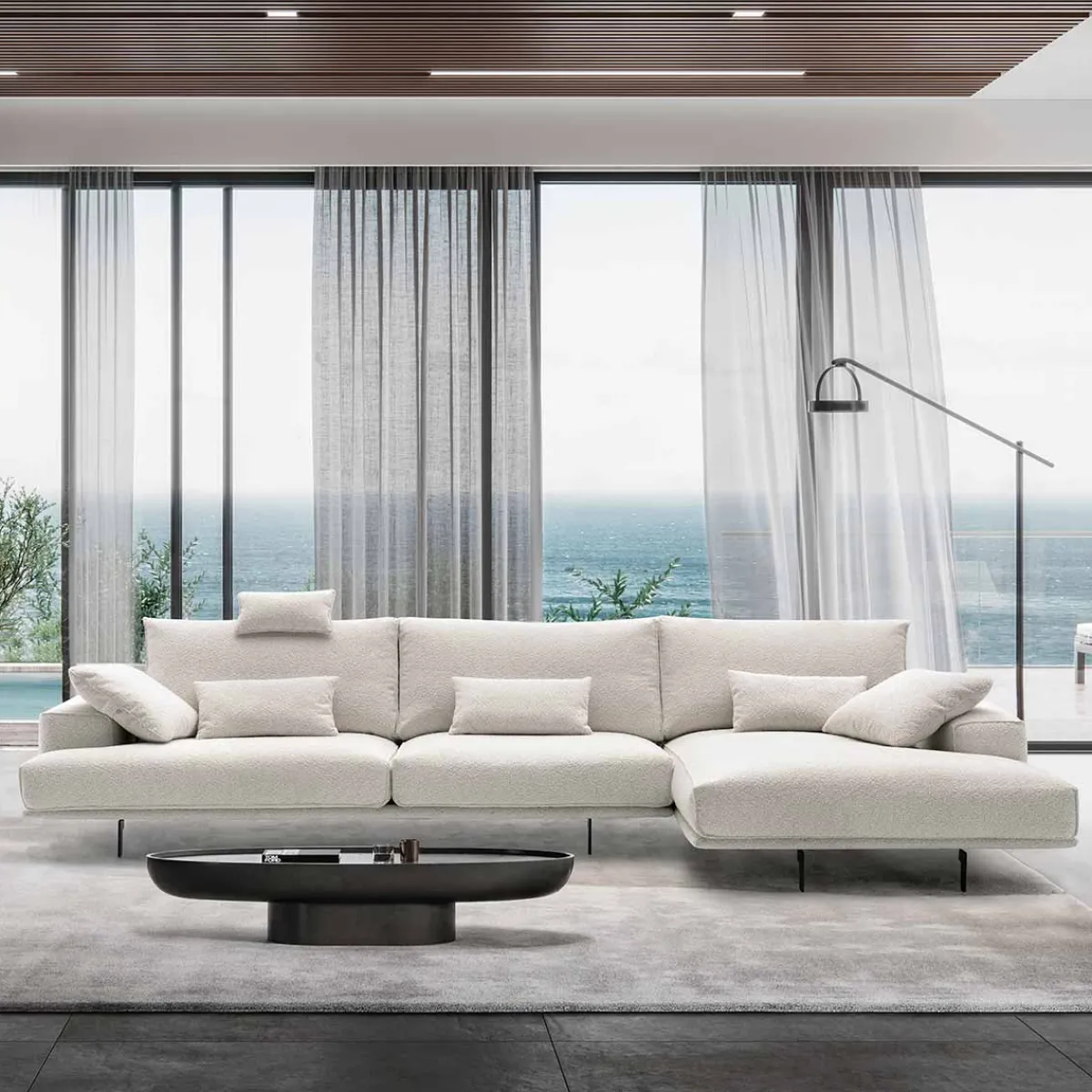 Fashion MyMobel Chaiselongue SILMOR Derecha vista de frente