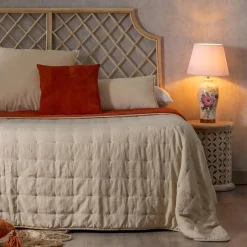 Hot MyMobel Colcha reversible beige-teja microfibra 270 x 280 cm