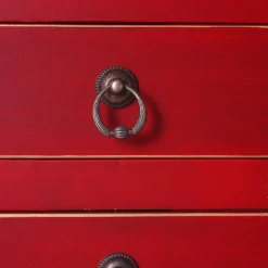 Sale MyMobel Consola 4 puertas y 3 cajones rojo 95 x 26 x 90 cm