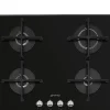 New MyMobel ENCIMERA GAS SMEG PV164N 4 FUEGOS CRISTAL NEGRO