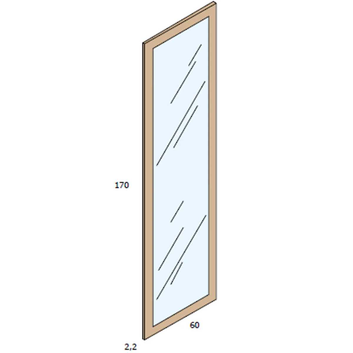 Fashion MyMobel Espejo vertical KELEN 25