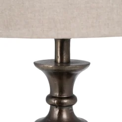 Hot MyMobel Lámpara mesa bronce tejido-metal 38 x 38 x 79 cm