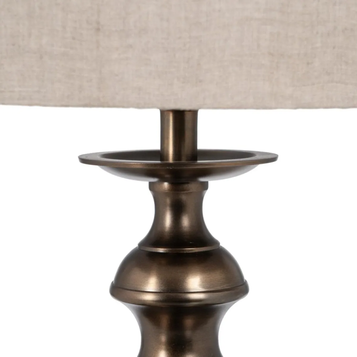 Best MyMobel Lámpara mesa bronce tejido-metal 33 x 33 x 66 cm