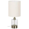New MyMobel Lámpara mesa cristal-metal iluminación 23 x 23 x 51 cm
