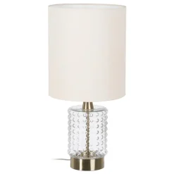 New MyMobel Lámpara mesa cristal-metal iluminación 16 x 16 x 36 cm