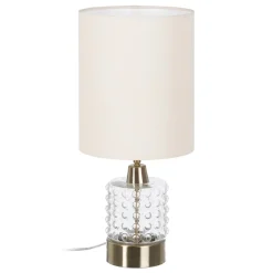 New MyMobel Lámpara mesa cristal-metal iluminación 23 x 23 x 51 cm