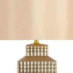 Online MyMobel Lámpara mesa dorado cerámica-tejido 36 x 36 x 46 cm
