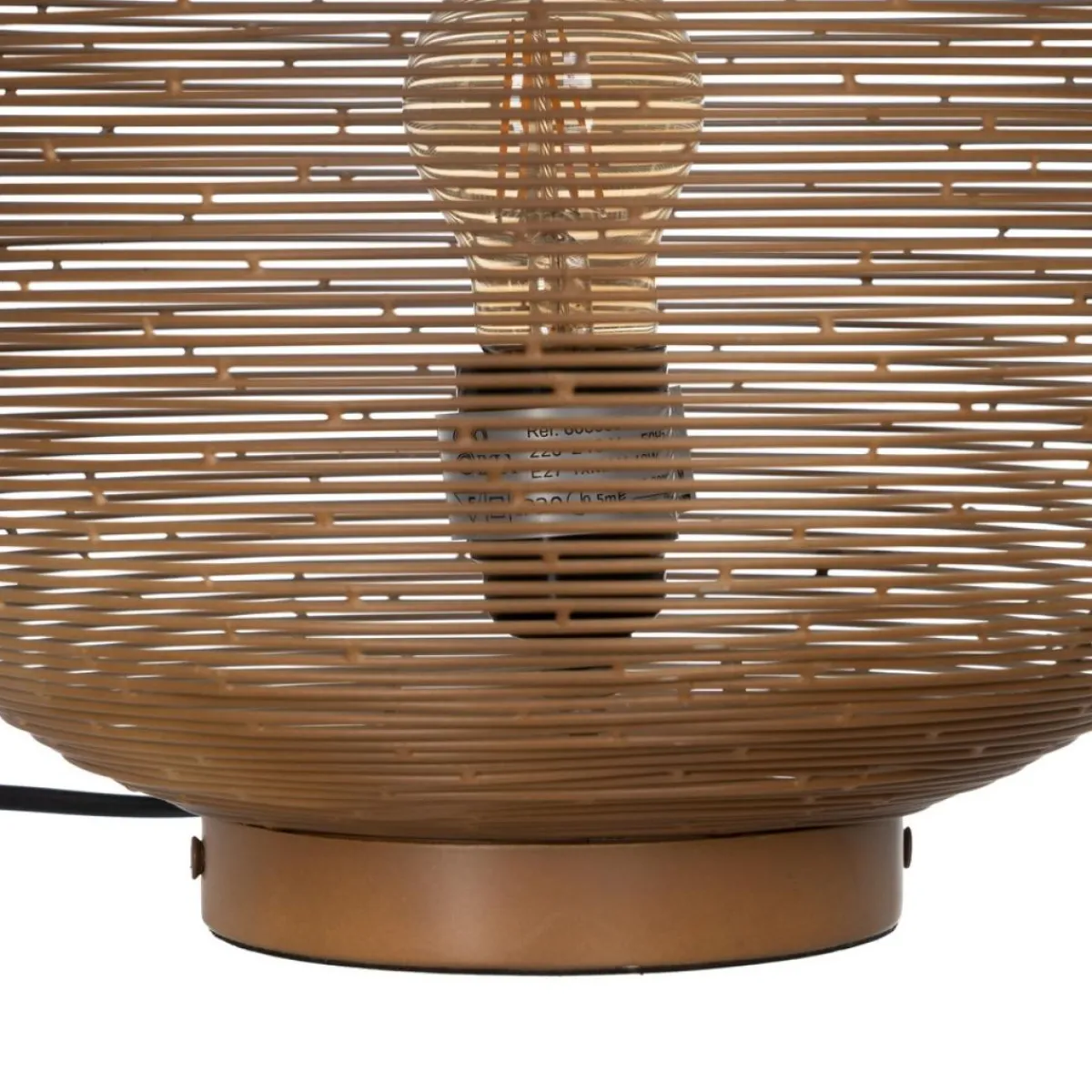 New MyMobel Lámpara mesa oro metal iluminación 28 x 28 x 57 cm