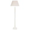 New MyMobel Lámpara suelo blanco rozado dm-tejido 50 x 50 x 157 cm