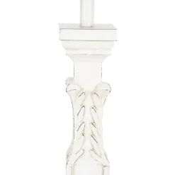 New MyMobel Lámpara suelo blanco rozado dm-tejido 50 x 50 x 157 cm