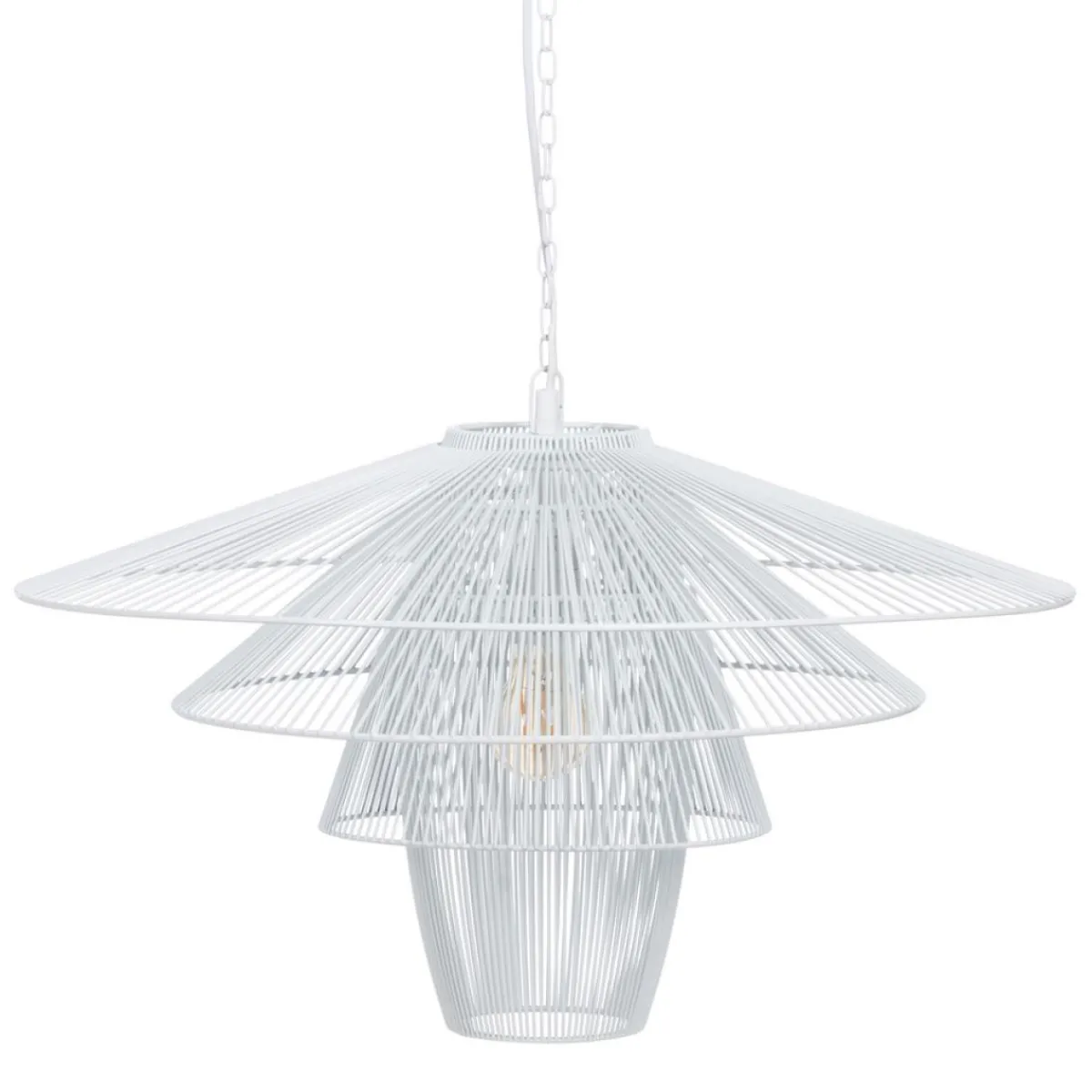 Sale MyMobel Lámpara techo blanco metal iluminación 59 x 59 cm