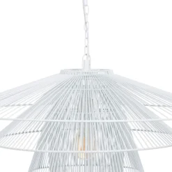 Sale MyMobel Lámpara techo blanco metal iluminación 59 x 59 cm