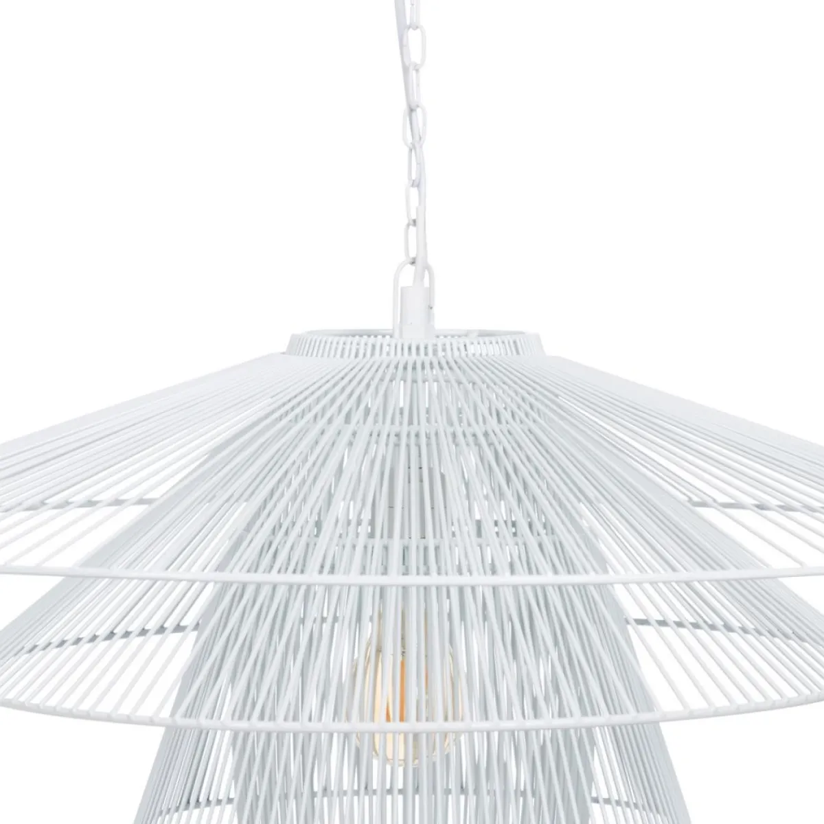 Sale MyMobel Lámpara techo blanco metal iluminación 59 x 59 cm