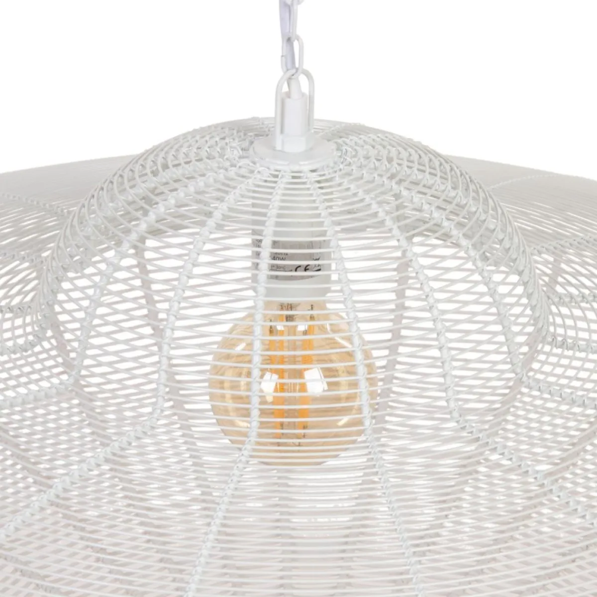Hot MyMobel Lámpara techo blanco metal iluminación 80 x 80 cm
