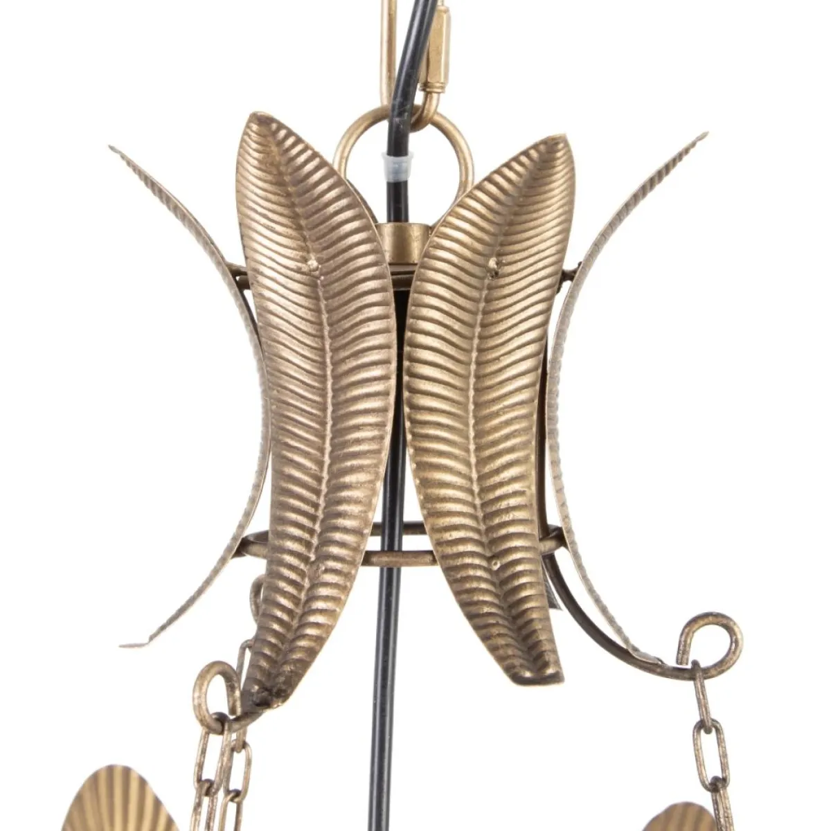 Sale MyMobel Lámpara techo hojas oro metal 55 x 55 x 60 cm