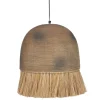Hot MyMobel Lámpara techo metal-fibra natural 38 x 38 x 43 cm