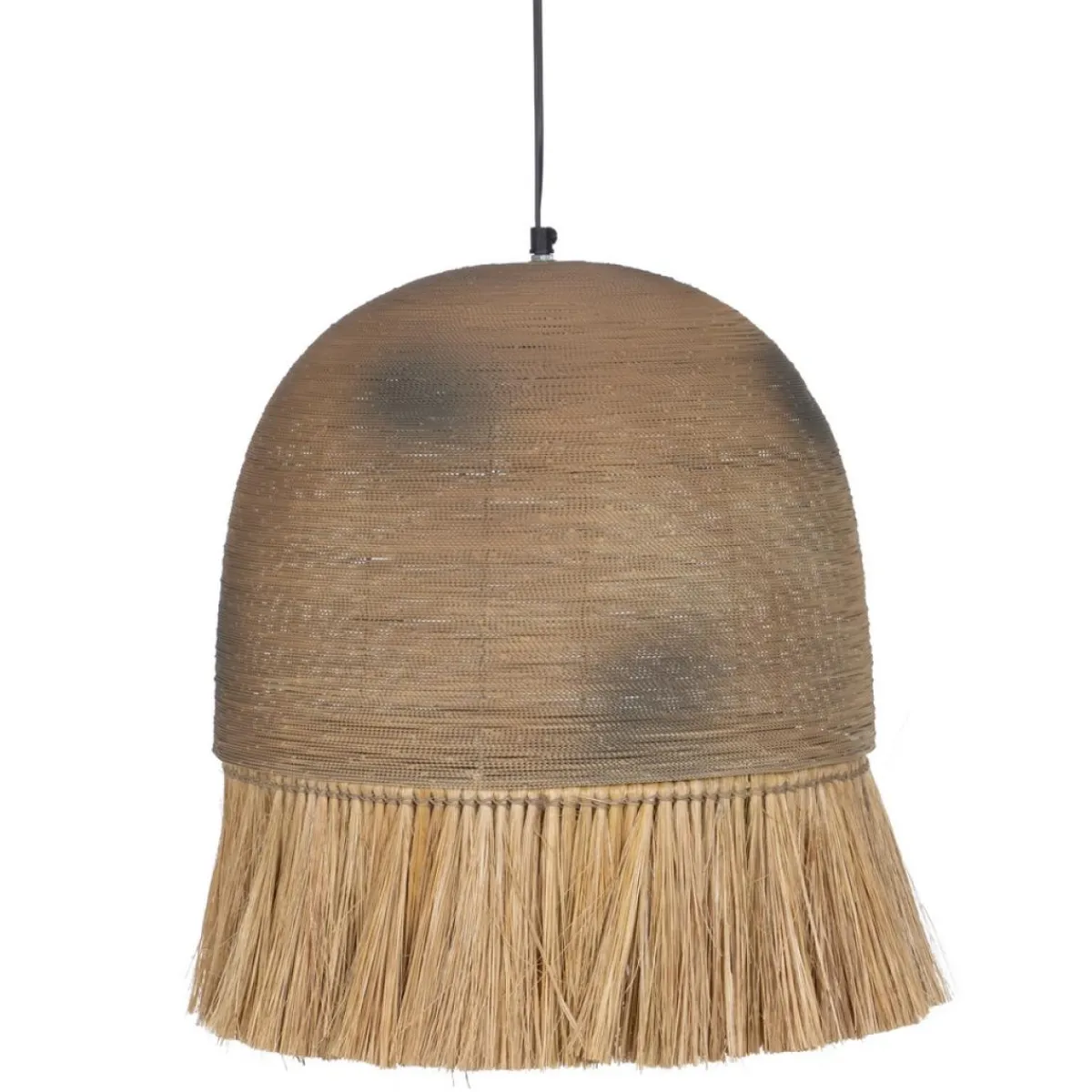 Hot MyMobel Lámpara techo metal-fibra natural 38 x 38 x 43 cm