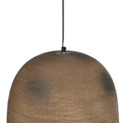 Hot MyMobel Lámpara techo metal-fibra natural 38 x 38 x 43 cm