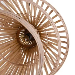 Discount MyMobel Lámpara techo natural bambú iluminación 53 x 53 x 54 cm