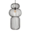 Discount MyMobel Lámpara techo negro hierro iluminación 34 x 34 x 70 cm