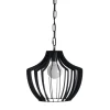 Outlet MyMobel Lámpara techo negro metal iluminación 35 x 35 x 31 cm