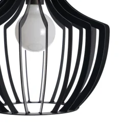 Outlet MyMobel Lámpara techo negro metal iluminación 35 x 35 x 31 cm