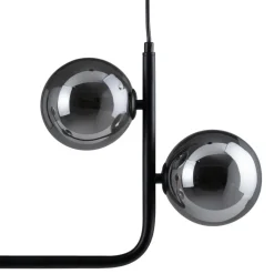 Clearance MyMobel Lámpara techo negro metal-cristal 85 x 15 x 32 cm