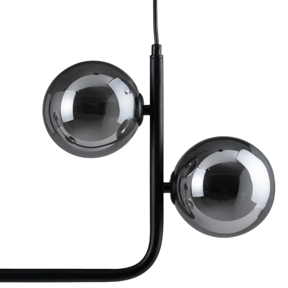 Clearance MyMobel Lámpara techo negro metal-cristal 85 x 15 x 32 cm