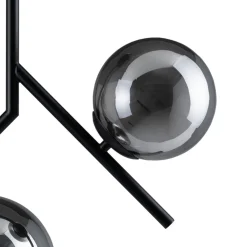 New MyMobel Lámpara techo negro metal-cristal 50 x 15 x 54 cm