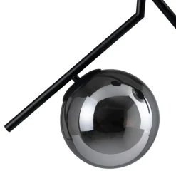 New MyMobel Lámpara techo negro metal-cristal 50 x 15 x 54 cm